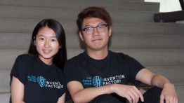 Yueyue “Keira” Li and MingYang “Raymond” Lee (both ME’18) won second prize for the “Push-n-Twist Screwdriver” 