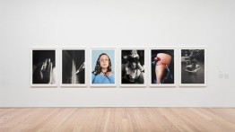 Six framed artworks installed at the Whitney Biennial 2019