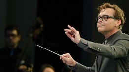 James Bagwell conducting The Orchestra Now. Photo by Jito Lee