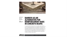 [STUDENT POSTER] BAMBOO AS AN ALTERNATIVE FOR REINFORCEMENT BARS IN CONCRETE BEAMS