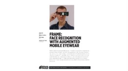 [STUDENT POSTER] F.R.A.M.E.: FACE RECOGNITION WITH AUGMENTED MOBILE EYEWEAR