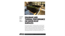 [STUDENT POSTER] DRAINAGE AND THERMAL PERFORMANCE ON GREEN ROOF SURFACES