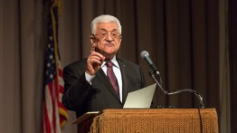 Mahmoud Abbas, president of Palestine, in The Great Hall