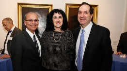 President Jamshed Bharucha with Bobbie Sue Daitch and David Landau. Photos by Michael Divito<br><br>