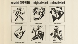 Some of Depero's pillow designs, as shown in 'Depero Futurista'