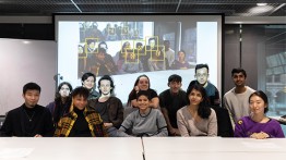 Students testing facial recognition software in Hiding from the Eyes of the City, a course co-taught by Benjamin Aranda, associate professor of architecture, and Sam Keene, associate professor of electrical engineering and the 2019 C. V. Starr Distinguish