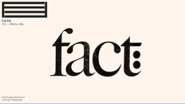 A screen from the Flatfile examination of Herb Lubalin's design for 'Fact:' magazine