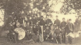 Band of the 8th New York State Militia. Arlington, VA, June 1861. Photo courtesy the Library of Congress