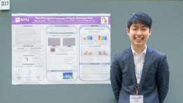 Peter Zhao (ChE'20) with his Research Poster
