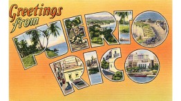 "Greetings from Puerto Rico" postcard, c. 1940