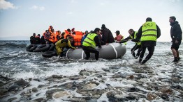 A rescue on the shores of Lesbos. Photos courtesy Helena Zhu