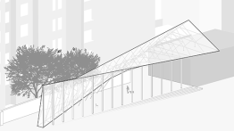 A digital model of the pavilion