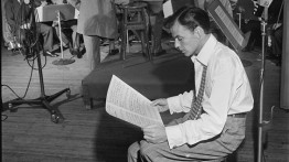 Sinatra at the Liederkrantz Hall in New York, c.1947. Photo by William P. Gottlieb via the Library of Congress