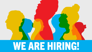 text that says we're hiring