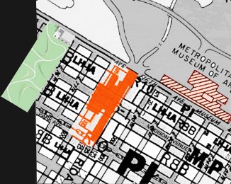 Comparative Scale with the Metropolitan Museum in the Manhattan Grid