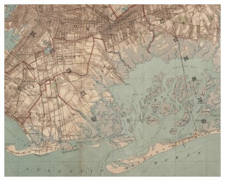 Double Page Plate No. 4. 1891. Atlas of the Counties of New York, Kings, Richmond, Westchester and Part of Queens in the State of New York. J. R. Bien and C. C. Vermeule (Cartographers). The U. S. Coast and Geodetic Survey and the Geological Survey of New