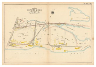 Plate 30: Coney Island. 1907. Atlas of the Borough of Brooklyn, City of New York. G.W. Bromley & Co. (Publisher). The Lionel Pincus and Princess Firyal Map Division, New York Public Library Digital Collections.