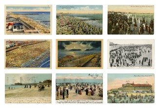 Postcards, Bathers, Coney Island, N.Y. c1900 – 1920. Joseph Covino New York City Postcard Collection, The Irwin S. Chanin School of Architecture Archive of The Cooper Union.