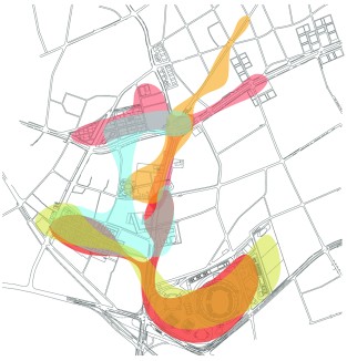 Xujiahui City Center, Activity Flow Between Centers