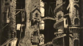 "Piranesi State 2", Photogravure with scraping, drypoint, aquatint, 22 x 16" on 27 x 20"