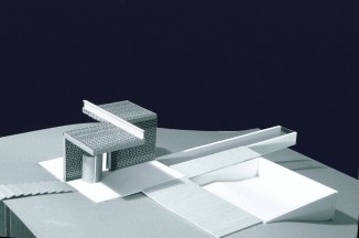 Pool House with Cantilevered Glass Lap Pool