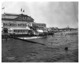 Balmer’s Beach and Bathing Pavilion, Coney Island, N.Y. 1911. George P. Hall & Son (Photographer). New York Historical Society via Digital Culture of Metropolitan New York.