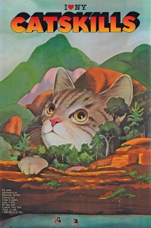 I Love New York Catskills, 1985; one of the many iterations of cat and Catskills produced for the New York Board of Tourism