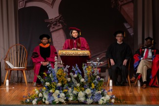 President Laura Sparks welcomes graduates and all guests