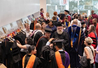 Faculty get their robes 