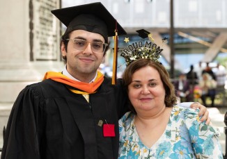 Vlad Bershchanskiy with his mom