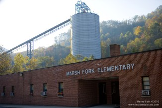 The Marsh Folk Elementary School is located under the Shumate slurry impoundment. Elevated asthma rates exist among students.