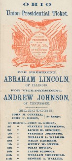 Union Ticket, 1864, Ohio. Courtesy Huntington Library, San Marino, California