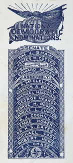National Democratic Nominations, c. 1880, California. Courtesy California Historical Society