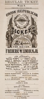 Union Republican Ticket, 1863, Boston. Courtesy American Antiquarian Society