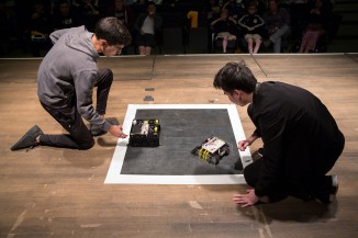 The Hong vs. Skelebot in the Sumo Robot Competition