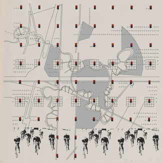 Bernard Tschumi, Study for the folio 'La Case Vide, La Villette,' #3 from the K Series, 1985