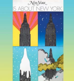 New York is About New York, a promotional poster for New York Magazine, founded by Glaser and Clay Felker, 1967