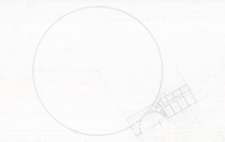 Precedent analysis: Plan of Rocks and Sea House, Pascal Flammer, Scotland (18"x24" graphite on mylar)