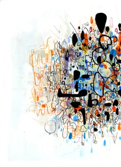 #14, gouache and ink on paper (9″ x 12″), March, 2008