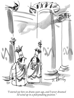 Reilly's work was published in The New Yorker through 2006. This cartoon appeared on January 8, 2001.