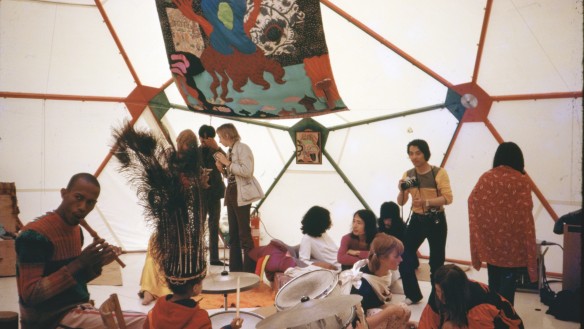 Don Cherry and Eagle-Eye Cherry at “Utopias and Visions,” Moderna Museet, Stockholm,‎1972