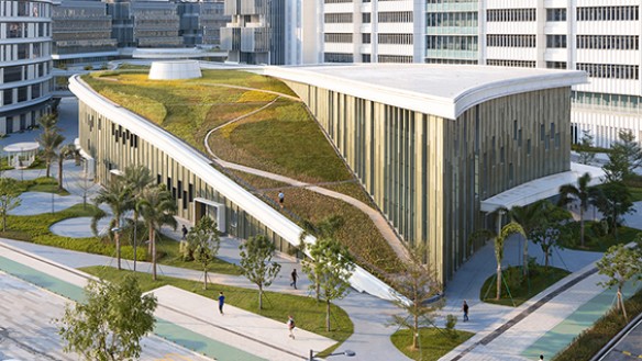 HKUST University Academic Center in Guangzhou, China. Photo Credit: TAL Photographers, courtesy of KPF.