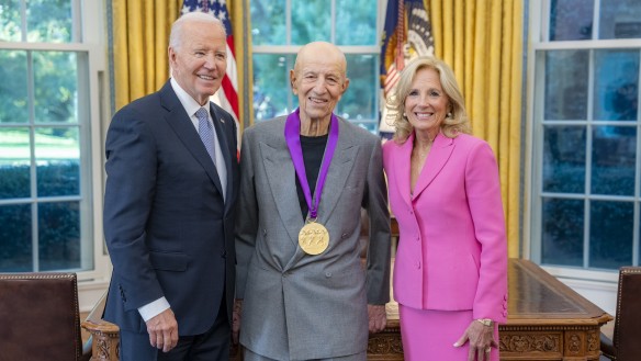 Alex Katz with President and First Lady Biden