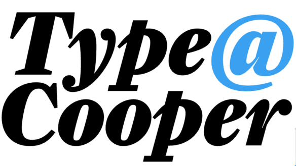 Type@cooper in black script