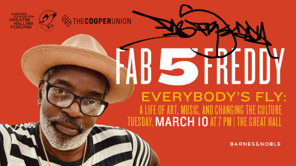 Image of Fred Braithwaite on red background with graffiti tag in black and the book title in yellow 