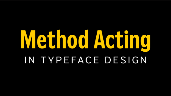 Method Acting in yellow on black background