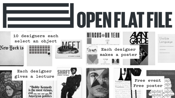 Graphic that says open flat file
