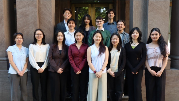 Team of students outside Foundation Building