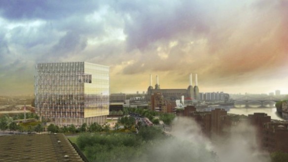 Rendering of New U.S. Embassy in London, view from east | courtesy of KieranTimberlake