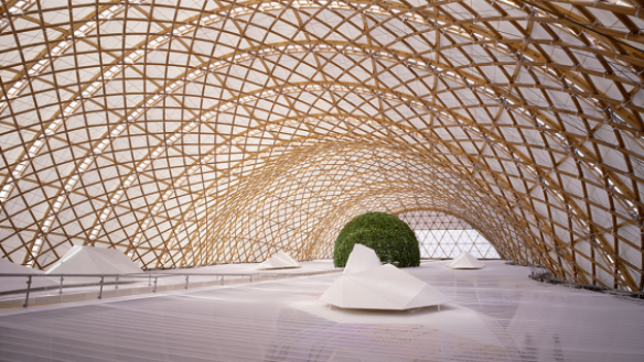 Shigeru Ban Architects, Japan Pavilion, Expo 2000 | photo by Hiroyuki Hirai